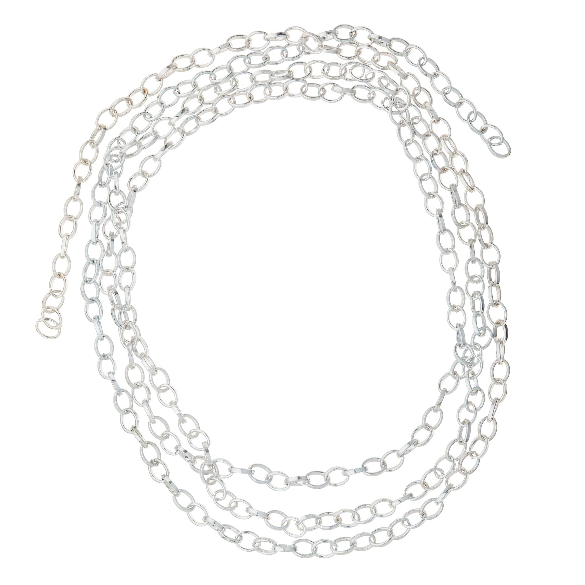 12 Pack: 60" Silver Modern Oval Chain by Bead Landing™
